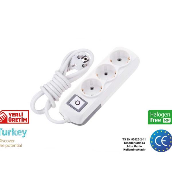 2-Plug, 3-Plug, 4-Plug, 6-Plug Power Strip with Grounding