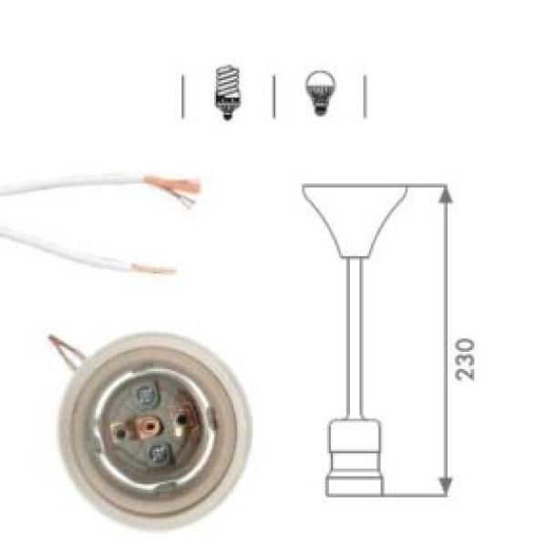 Enclosed Threaded Lamp Holder - MUHAFAZALI TİJ DUY